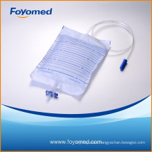 Hot-sale CE, ISO Proved 2000ml Urine bag with Non-return ,T valve